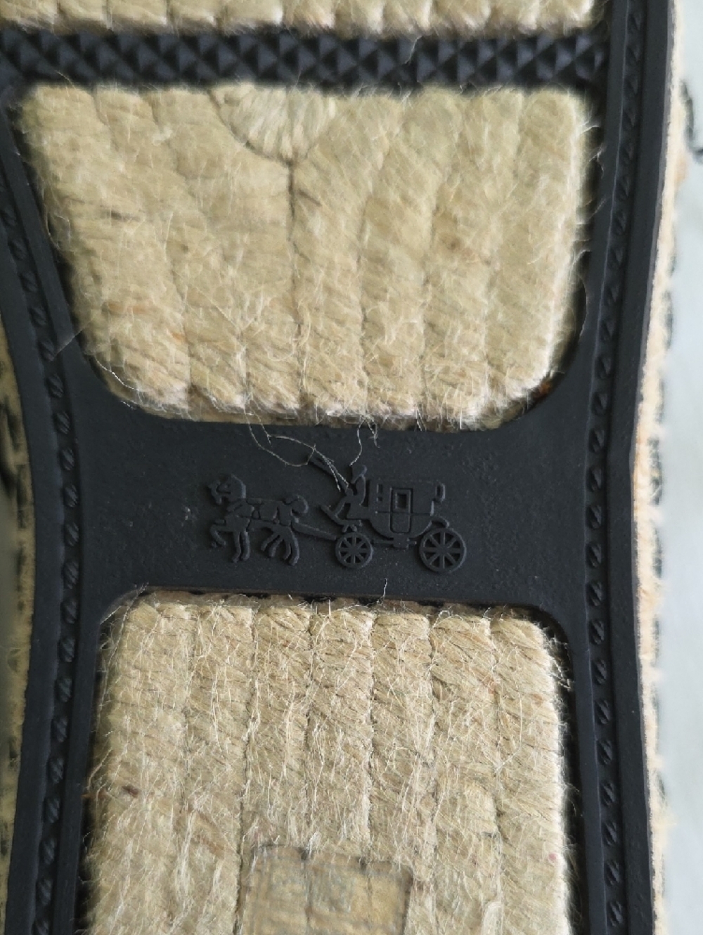 Coach Black Leather Espadrille Flats - Picture 7 of 9